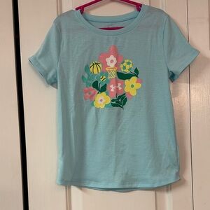 Under Armour Kids Light Blue Floral Sports Tee